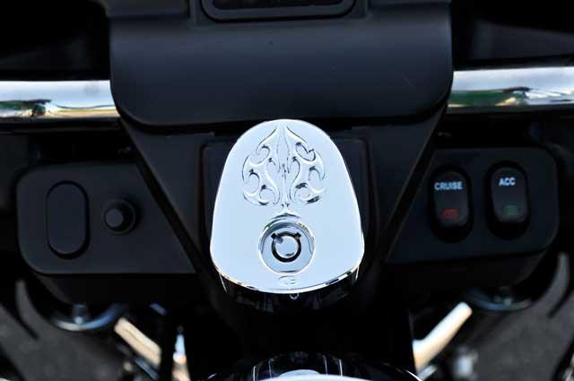 Ignition Switch Cover for Harley Davidson: Ace's Wild Edition - Precision Billet