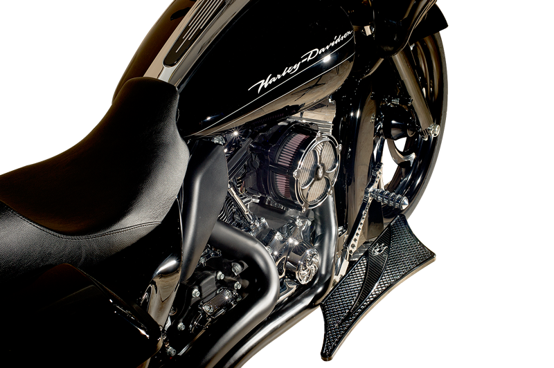 Floorboards for Harley Davidson: Carbon Tech Black Label Baggers Edition - Precision Billet
