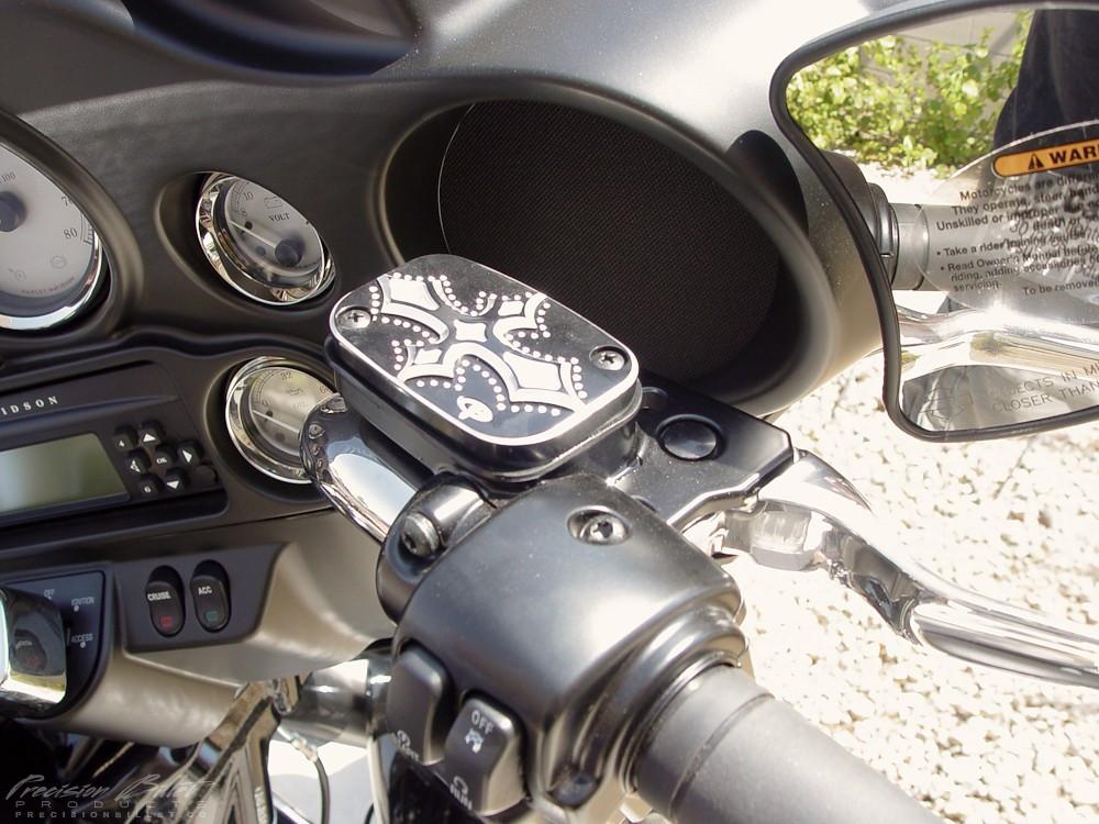 Upper Master Cylinder Cover for Harley Davidson: Darkside Edition - Precision Billet