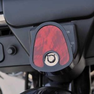 Ignition Switch Cover for Harley Davidson: Exotic Edition Ming Red Paua Shell