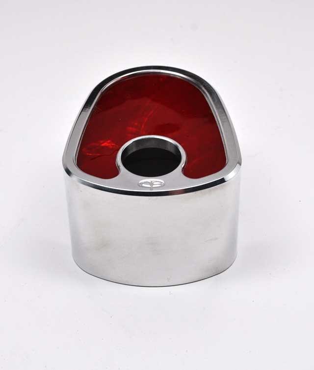 Ignition Switch Cover for Harley Davidson: Exotic Edition Ming Red Paua Shell - Precision Billet