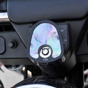 Ignition Switch Cover for Harley Davidson: Black Mother-of-Pearl