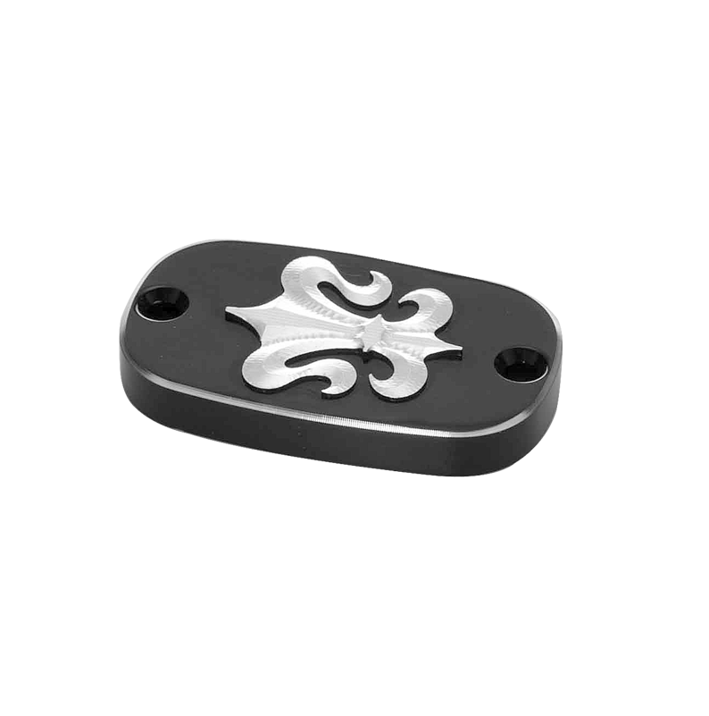 Rear Master Cylinder Cover for Harley Davidson Dyna and Softail: Fleur Edition