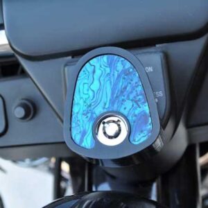 Ignition Switch Cover for Harley Davidson: Exotic Edition Blue Paua Shell