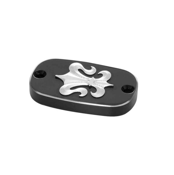 Rear Master Cylinder Cover for Harley Davidson Dyna and Softail: Fleur Edition