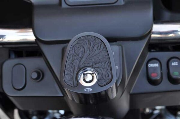 Ignition Switch Cover for Harley Davidson: Exotic Edition Filigree Leather